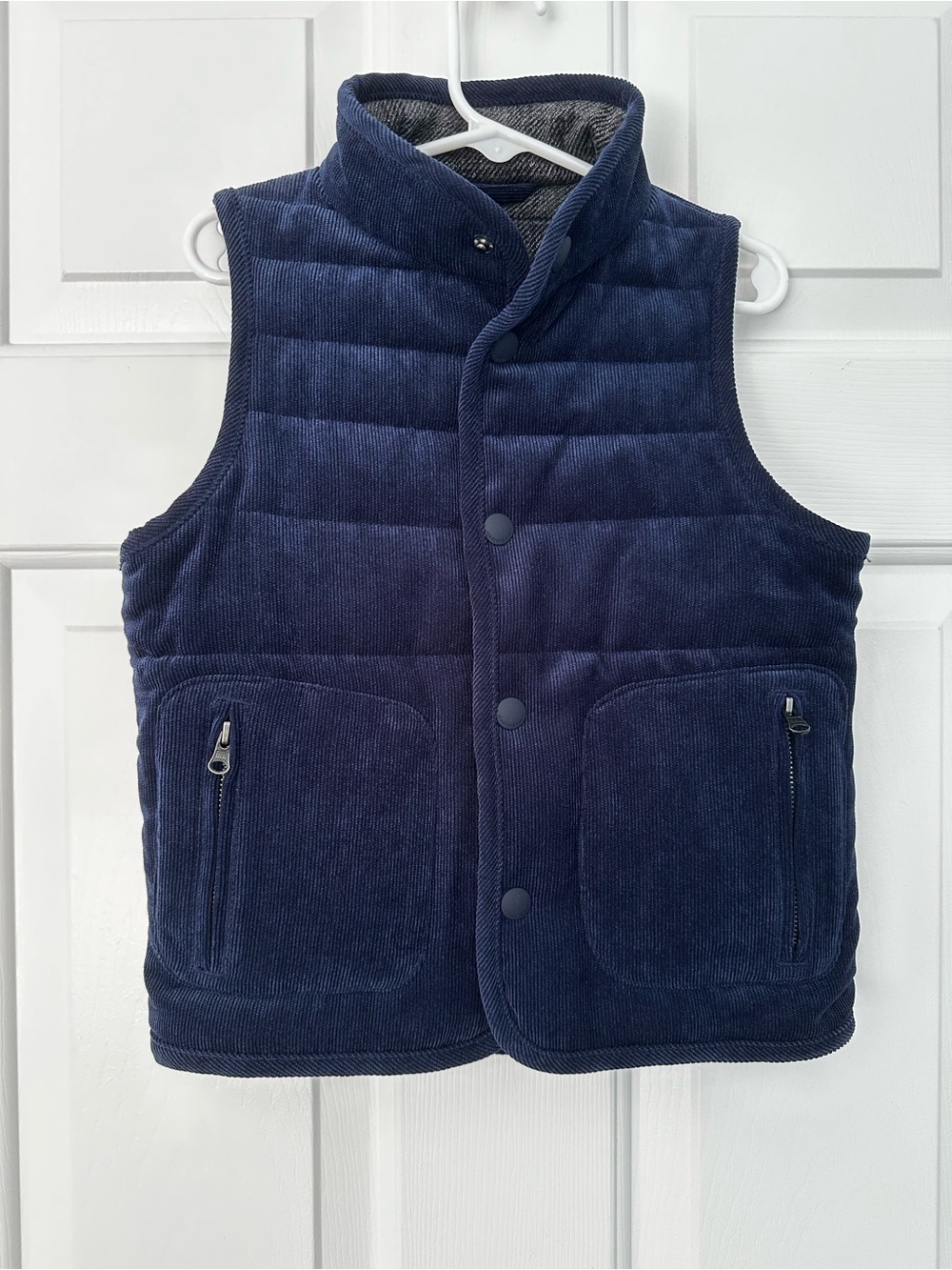 Vineyard Vines Boy’s Corduroy Puffer Vest Nautical Navy Primaloft Insulated Sz 5